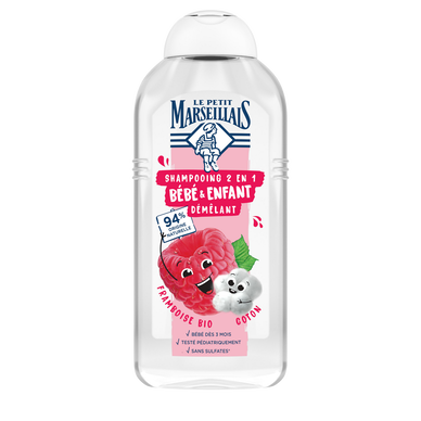 Shampooing enfant Framboise/Coton LE PETIT MARSEILLAIS 300mL