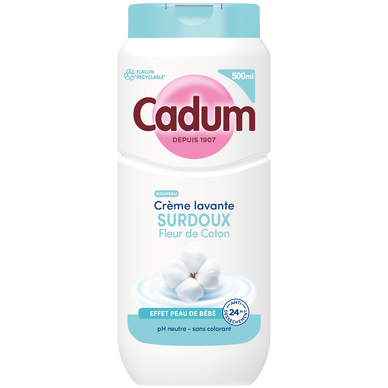Crème douche CADUM surdoux velour coton 500ml