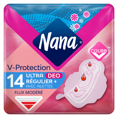 Serviettes hygiéniques ultra régulier plus fresh NANA x14
