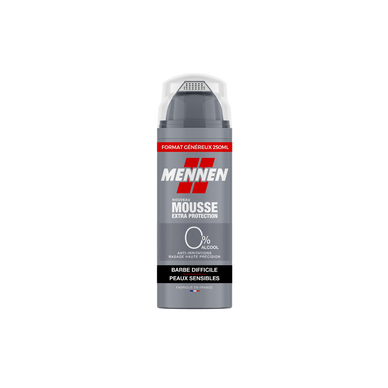 Mousse rasage barbes difficiles 0% alcool peaux sensibles MENNEN -250ml