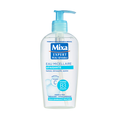 Eau micellaire apaisante tout en 1 pour peaux sensibles MIXA - flacon200ml