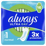 Serviettes hygiéniques ultra jour normal taille 1 ALWAYS x16