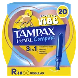 Tampons Avec Applicateur TAMPAX Pearl Compak Régulier x20