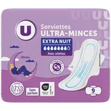 Serviettes hygiéniques ultra extra nuit ailettes boîte x9