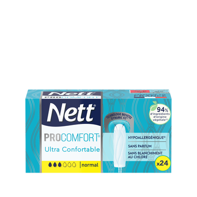 Tampons sans applicateur pro confort normal NETT, x24