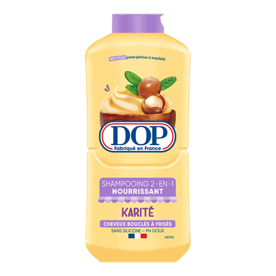Shampoing 2 en 1 nourrissant karité sans silicone ph doux DOP - flacon480ml
