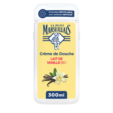Crème de douche extra doux LE PETIT MARSEILLAIS lait de vanille bio 30