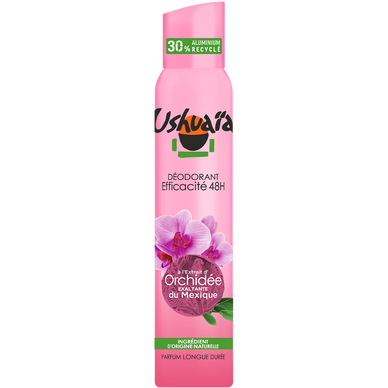 Déodorant efficacité 48h orchidée du mexique USHUAÏA - spray 200ml