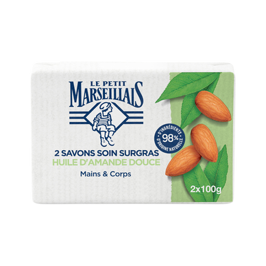 Savon amande douce LE PETIT MARSEILLAIS 2x100g