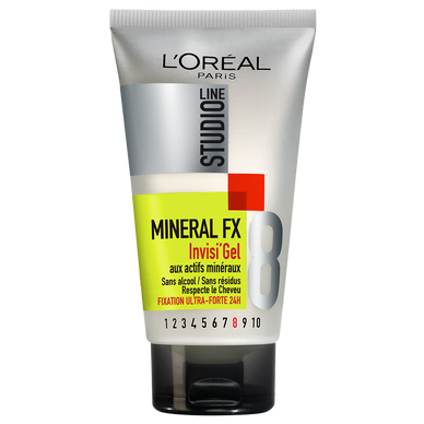 Gel cheveux ultra fixant 24h minéral fx STUDIO LINE - tube 150ml