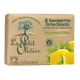 Savon extra doux verveine citron LE PETIT OLIVIER, 2x100g