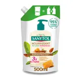 Recharge gel lavant anti-bactérien nourrissant gelée royale avec laitd'amande bio SANYTOL 500ml