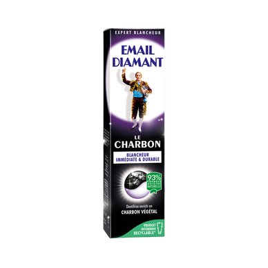 Dentifrice le charbon blancheur immédiate et durable EMAIL DIAMANT, tube de 75ml