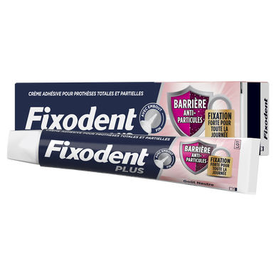 Crème fixative FIXODENT plus barrière anti-particules neutre 40g