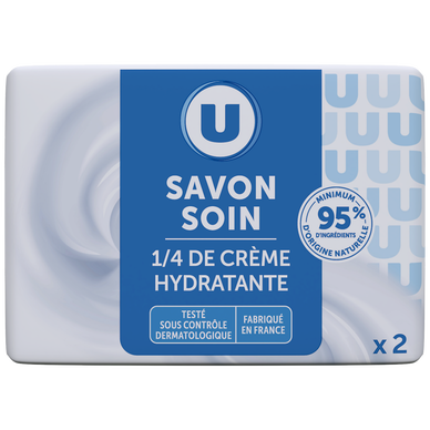 Savon soin crème hydratante, 2x100g