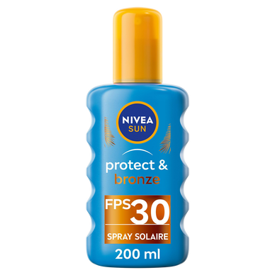 Crème solaire protect et bronze SPF30 NIVEA SUN, flacon de 200ml