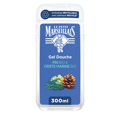 Gel douche extra doux LE PETIT MARSEILLAIS Pin Bio & Criste marine Bio300mL