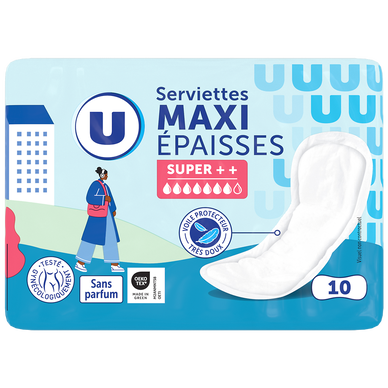 Serviettes hygiéniques épaisses super ++ x10
