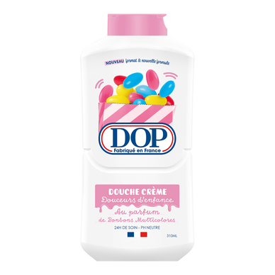 Gel douche crème parfum bonbons multicolores DOP - flacon 310ml