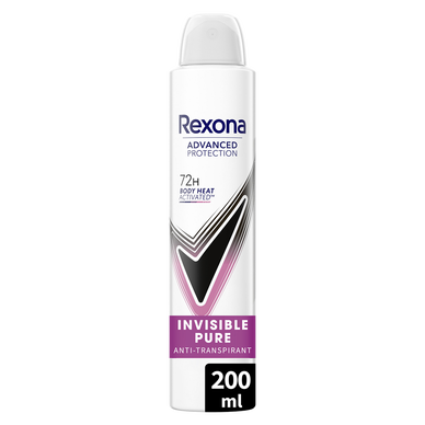 Déodorant femme invisible pure spray anti-transpirant 72h REXONA 200ml