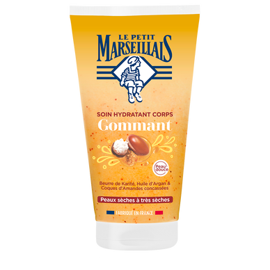 Soin gommant pour le corps hydratant au karité et huile d'argan LE PETIT MARSEILLAIS, 150ml
