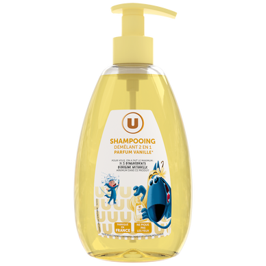 Shampooing démêlant Enfant, Parfum vanille - Pompe 490ml