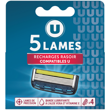 Recharge rasoir homme 5 lames x4