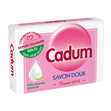 Savon solide doux aux huiles d'amande douce bio CADUM - 100g