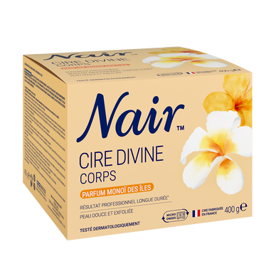Cire dépilatoire divine parfum monoi intense NAIR, pot de 400g