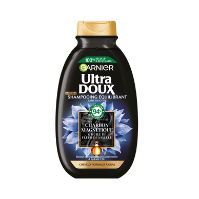 Shampoing équilibrant charbon magnétique ULTRA DOUX - flacon 250ml