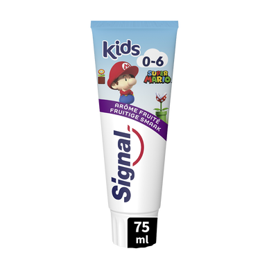 Dentifrice enfant 0-6 ans arôme fruité super mario SIGNAL 75ml