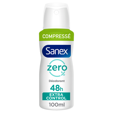 Déodorant protect&control 0% SANEX, spray compressé de 100ml