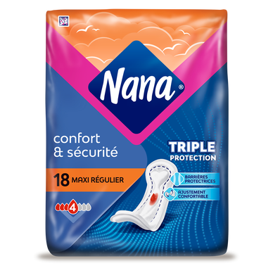 Serviettes hygiéniques maxi Normal NANA, x18