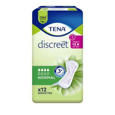 Serviettes pour incontinence normal discret TENA LADY, x12