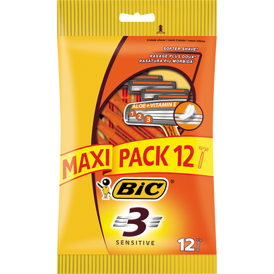 Rasoirs masculin jetables 3 lames BIC, x12