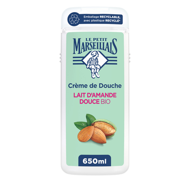 Crème douche amande douce vegan extra doux PETIT MARSEILLE 650ml