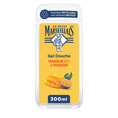 Gel douche mangue bio/passion extra doux PETIT MARSEILLAIS 300ml