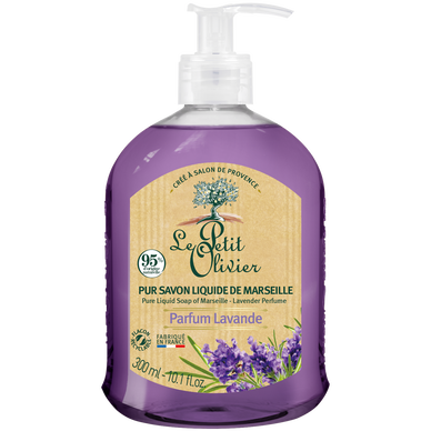 Savon liquide de Marseille lavande LE PETIT OLIVIER, 300ml