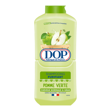 Shampoing purifiant pomme verte sans silicone ph doux DOP - flacon 480ml