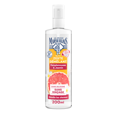 Spray capillaire zeste démêlant brillance lumière pamplemousse et jasmin LE PETITMARSEILLAIS 200ml