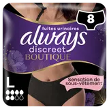 Culotte incontinence ALWAYS discreet noir plus L x8