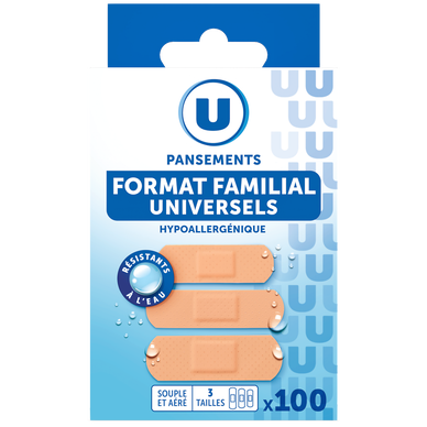 Pansements universels résistants à l'eau  x100