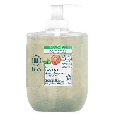 Crème lavante bio fraicheur orange sanguine basilic  300ml