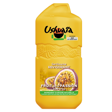 Gel douche revigorant au fruit de la passion du pérou USHUAÏA - flacon280ml