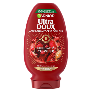 Après-shampoing couleur argan cranberry ULTRA DOUX - flacon 250ml