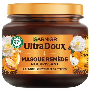 Masque huiles merveilleuses argan camélia ULTRA DOUX - pot 340ml