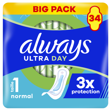 Serviettes hygiéniques ultra long taille 1 ALWAYS x34