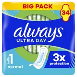 Serviettes hygiéniques ultra long taille 1 ALWAYS x34