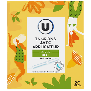 Tampons super avec applicateur  Boîte de 20