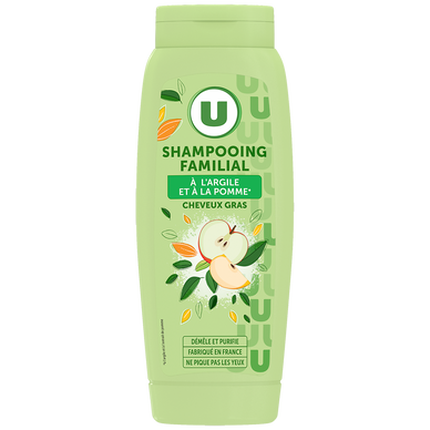 Shampooing Cheveux gras, pomme & argile  - 500ml